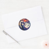 Koppel nep glas-in-lood ronde sticker (Envelop)
