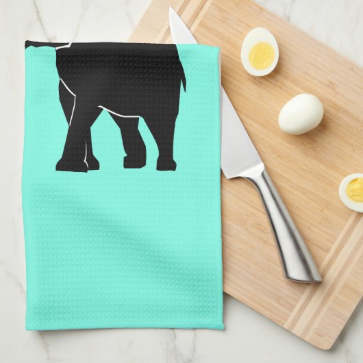 Koppel olifant keukenhanddoek - Kies kleur (Quarter Fold)