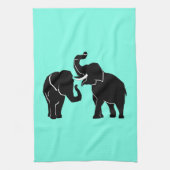 Koppel olifant keukenhanddoek - Kies kleur (Verticaal)