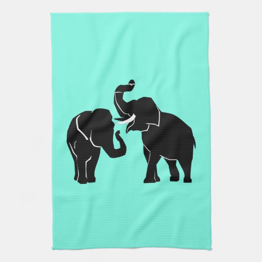 Koppel olifant keukenhanddoek - Kies kleur (Verticaal)