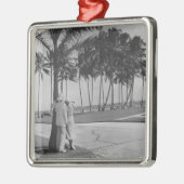 Koppel onder boom metalen ornament (Links)