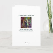 "Koppel onder een paarse boom." Wenskaart Kaart (Achterkant)