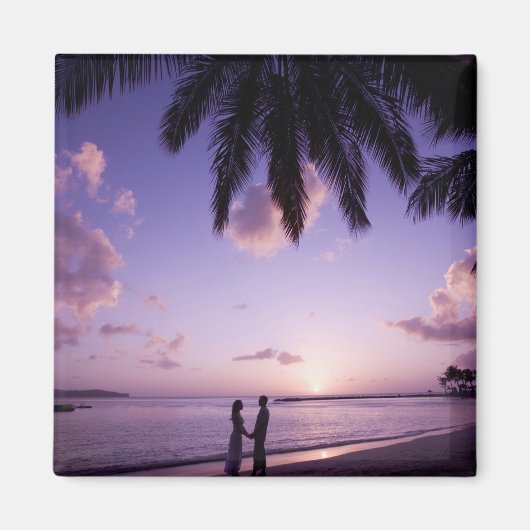 Koppel op het strand, Windjammer Landing, St. Luci Magneet (Voorkant)