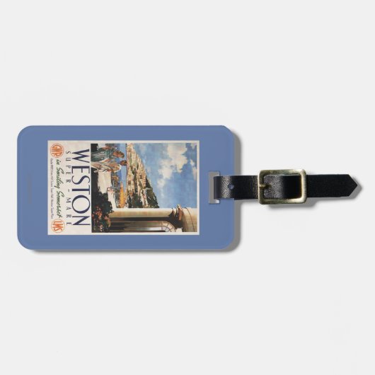 Koppel over het Poster van de kustlijn Bagagelabel (Voorkant horizontaal)