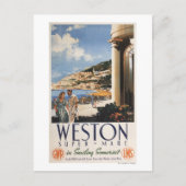 Koppel over het Poster van de kustlijn Briefkaart (Voorkant)