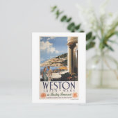 Koppel over het Poster van de kustlijn Briefkaart (Staand voorkant)