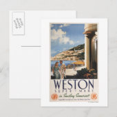 Koppel over het Poster van de kustlijn Briefkaart (Voorkant / Achterkant)