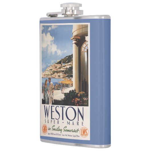 Koppel over het Poster van de kustlijn Heupfles (Links)