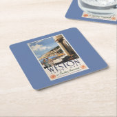 Koppel over het Poster van de kustlijn Kartonnen Onderzetters (Schuin)