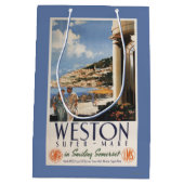 Koppel over het Poster van de kustlijn Medium Cadeauzakje (Achterkant)