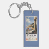 Koppel over het Poster van de kustlijn Sleutelhanger (Voorkant Links)