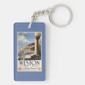 Koppel over het Poster van de kustlijn Sleutelhanger (achterkant)