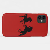 Koppel Paard Rood iPhone Hoesje - Kies Kleur (Achterkant (horizontaal))