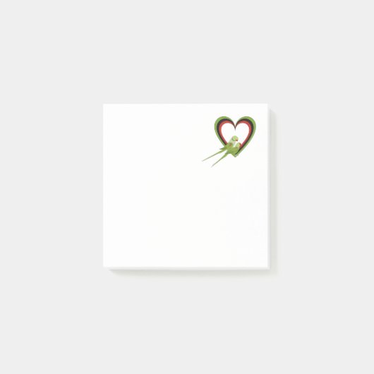 Koppel papegaaien voor harten post-it® notes (Voorkant)