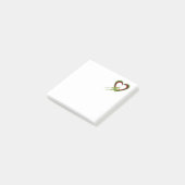 Koppel papegaaien voor harten post-it® notes (Schuin)
