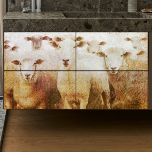 Koppel schapen Decoupage Tissuepapier