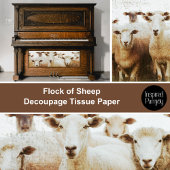 Koppel schapen Decoupage Tissuepapier