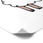 koppel schapen met zwarte schapen poster (Hoek)