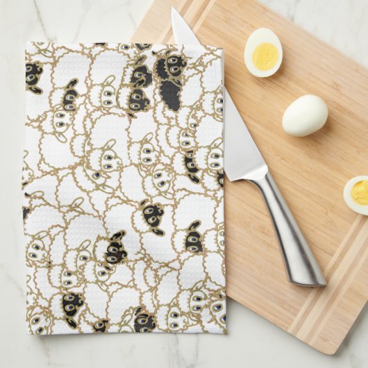 koppel schapen theedoek (Quarter Fold)