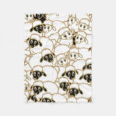 koppel schapen, zwart-wit fleece deken (Voorkant)
