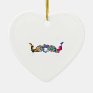 Koppel Skydiver Keramisch Ornament
