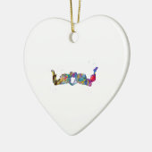 Koppel Skydiver Keramisch Ornament (Links)