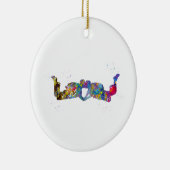 Koppel Skydiver Keramisch Ornament (Rechts)