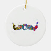 Koppel Skydiver Keramisch Ornament (Voorkant)