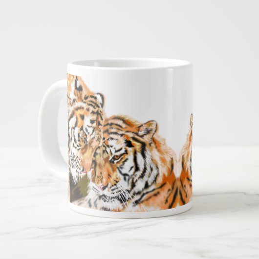 Koppel tijger koffie Mok (Links)