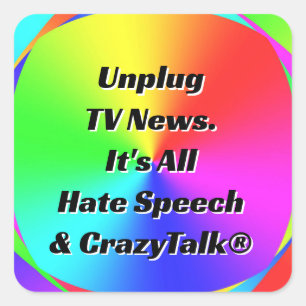 Koppel tv-nieuws los. Allemaal haatzaaien en gekke Vierkante Sticker