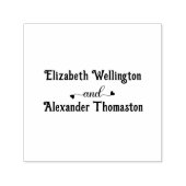 Koppel Twee Namen Fancy Hart“en” #1 Zelfinktende Stempel (Design)