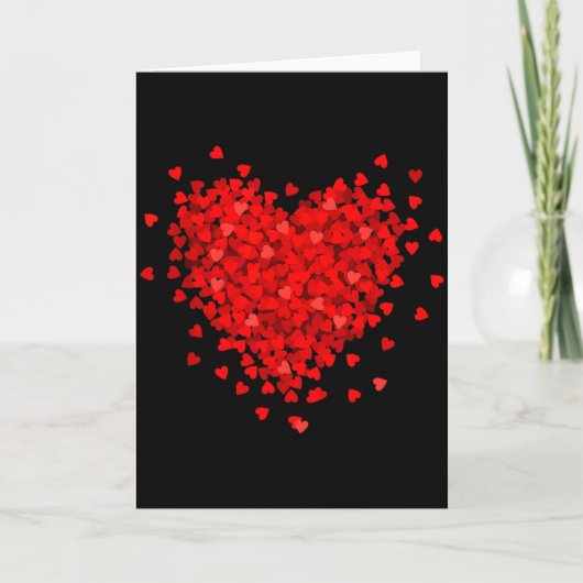 Koppel Valentijn Rood Hart van de Liefde Kaart (Voorkant)