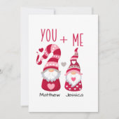 Koppel Valentine Gnome Feestdagenkaart (Voorkant)
