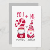 Koppel Valentine Gnome Feestdagenkaart (Voorkant / Achterkant)