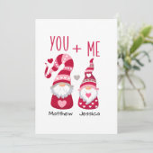 Koppel Valentine Gnome Feestdagenkaart (Staand voorkant)