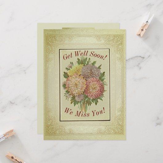 KOPPEL VAN ASTERS/ANTIEK-ISH KIJK/GOED KRIJGEN KAART (Voorkant / Achterkant in situ)