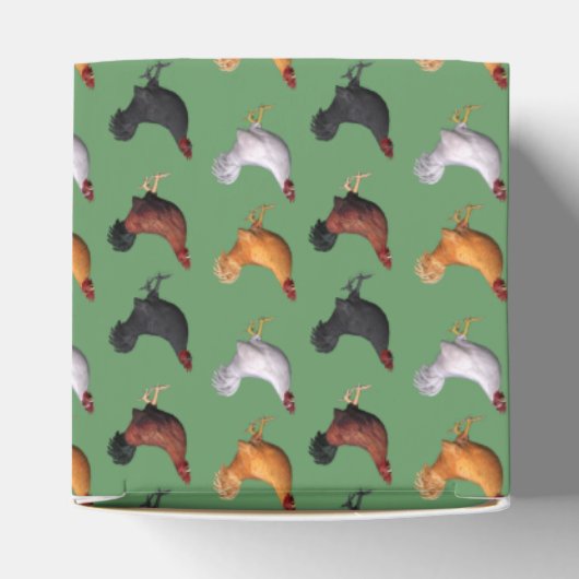 koppel van de roosters bedankdoosjes (Bovenkant)