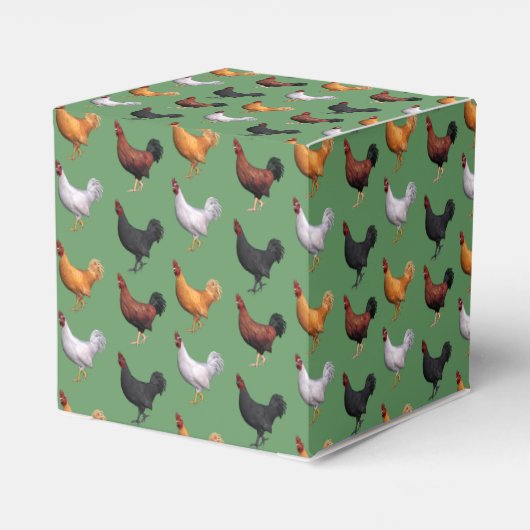 koppel van de roosters bedankdoosjes (Achterkant)