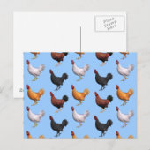 koppel van de roosters briefkaart (Voorkant / Achterkant)