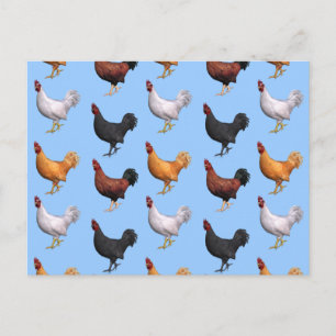 koppel van de roosters briefkaart
