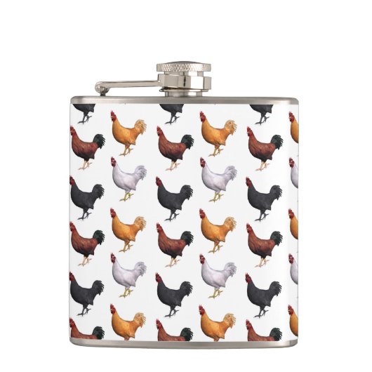koppel van de roosters heupfles (Voorkant)