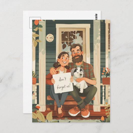 koppel van middelbare leeftijd briefkaart (Voorkant / Achterkant)