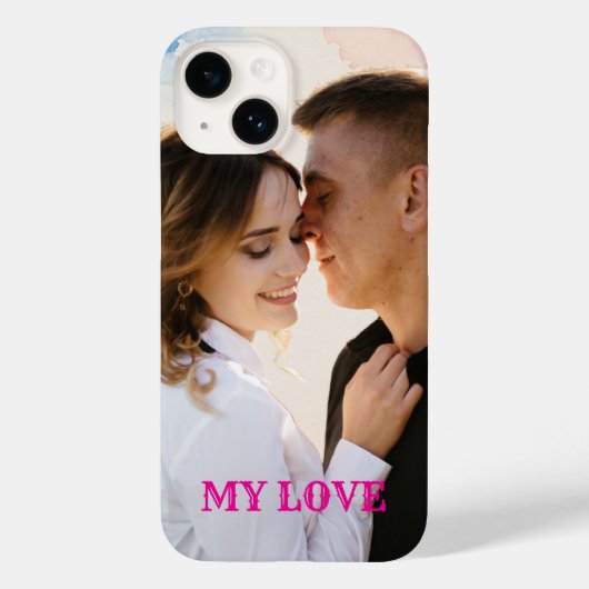 Koppel verliefd Foto Persoonlijk Case-Mate iPhone Case (Achterkant)