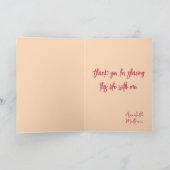 Koppel verliefd silhouet en bos Valentijnse Kaart (Binnen)