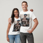 Koppel Verloving Foto Liefde Script T-shirt (Unisex)