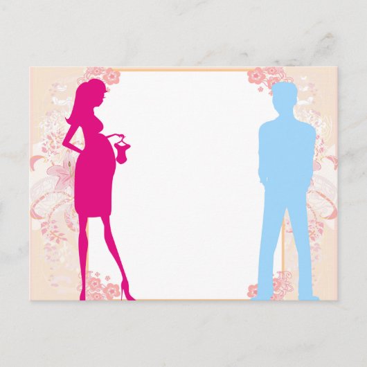 koppel verwacht baby briefkaart (Voorkant)