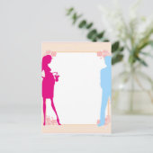 koppel verwacht baby briefkaart (Staand voorkant)
