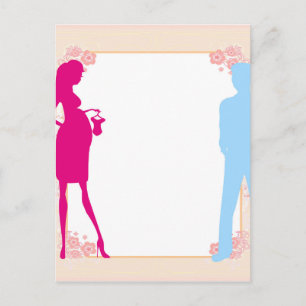 koppel verwacht baby briefkaart