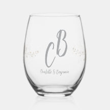 Koppel Vogels Monogram bloemen Elegante Trouw