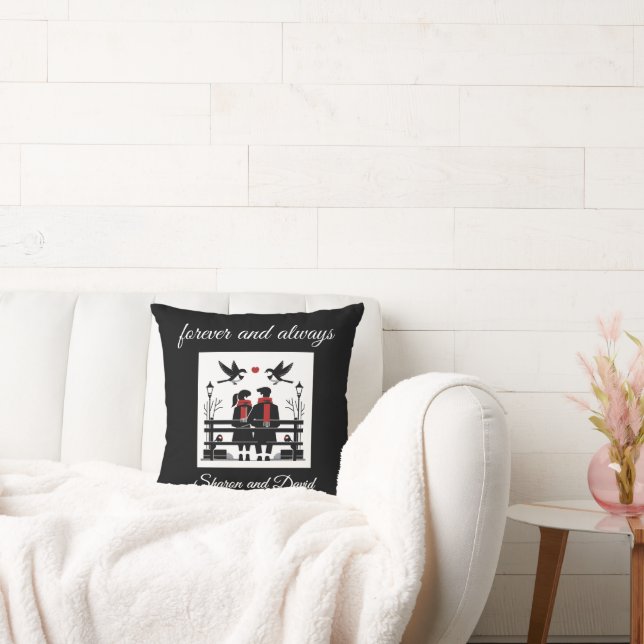 koppel voor altijd kussen (Bank)